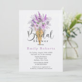 Periwinkle Lila Ice Cone Brautparty Inv Einladung (Stehend Vorderseite)