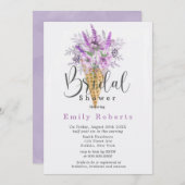 Periwinkle Lila Ice Cone Brautparty Inv Einladung (Vorne/Hinten)
