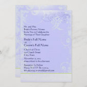 Periwinkle Lila Kanji Liebe Swirl Hochzeit Einladung (Vorne/Hinten)