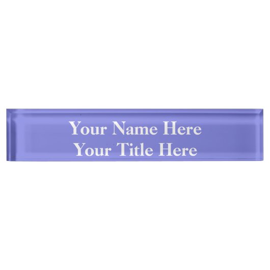 Periwinkle Lila Namensplakette (Vorderseite)