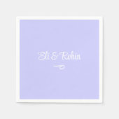 Periwinkle Lila Personalisiert Serviette (Vorderseite)