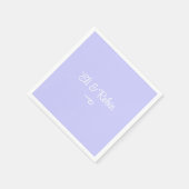 Periwinkle Lila Personalisiert Serviette (Ecke)