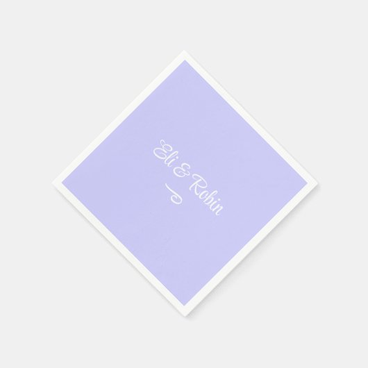 Periwinkle Lila Personalisiert Serviette (Ecke)