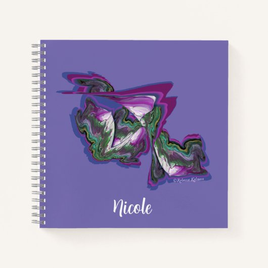 Periwinkle Lila Pink & Green Notizblock (Vorderseite)