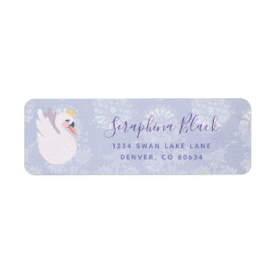 Periwinkle Lila Swan Princess Rücksendeadresse