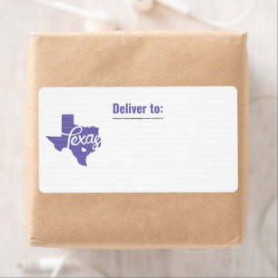 Periwinkle Lila Texas Herz Label