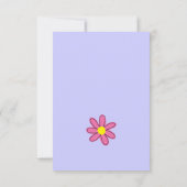 Periwinkle Lila und Blume Denken Sie an Ihre Karte (Rückseite)