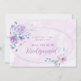 Periwinkle Lilac Peony werden Sie meine Bridesmaid Einladung