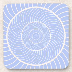 Periwinkle lilac spiralförmige Schnecke Fibonacci Getränkeuntersetzer