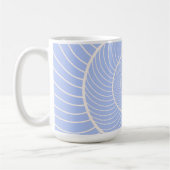Periwinkle lilac spiralförmige Schnecke Fibonacci Kaffeetasse (Links)