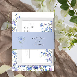 Periwinkle Lilac Wildblume Wedding Einladungsbanderole