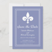 Periwinkle Lilie Save the Date Invite Einladung (Vorderseite)