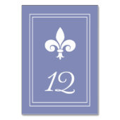 Periwinkle Lilie Tischnummer Card (Rückseite)