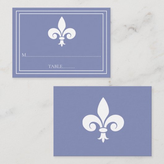 Periwinkle Lilie Wedding Platzkarten (Vorne/Hinten)