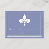 Periwinkle Lilie Wedding Platzkarten (Vorderseite)