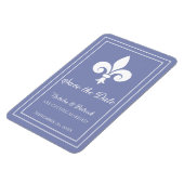 Periwinkle-Lilien Speichern des Datumsmagazins Magnet (Linke Seite)