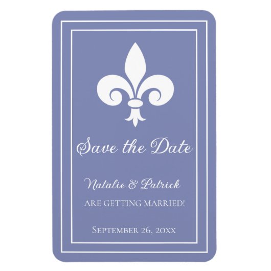 Periwinkle-Lilien Speichern des Datumsmagazins Magnet (Vertikal)
