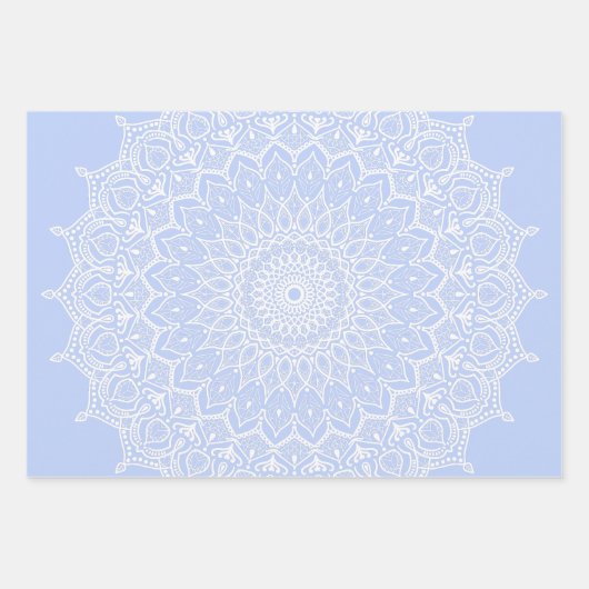 Periwinkle Mandala - Bora in Juniper Berry Geschenkpapier Set (Vorderseite)