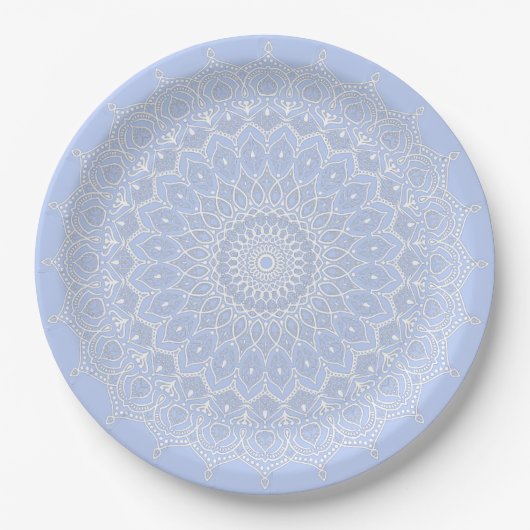 Periwinkle Mandala - Bora in Juniper Berry Pappteller (Vorderseite)