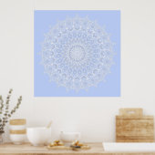 Periwinkle Mandala - Bora in Juniper Berry Poster (Küche)