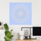 Periwinkle Mandala - Bora in Juniper Berry Poster (Heimbüro)