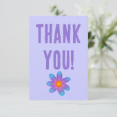 Periwinkle mit Blume Danke Karte (Stehend Vorderseite)