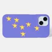 Periwinkle mit gelben Sternen Case-Mate iPhone Hülle (Rückseite (Horizontal))