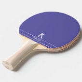 Periwinkle Mit Monogramm Ping Pong Paddle Tischtennis Schläger (Vorderseite)