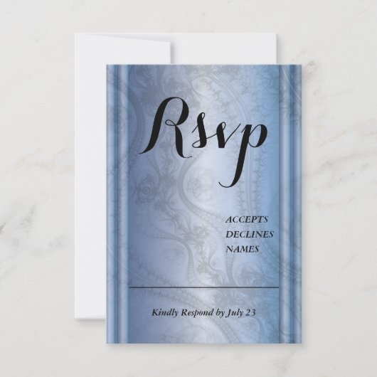 Periwinkle mit Rsvp-Karte für das Design der Spitz RSVP Karte (Vorderseite)