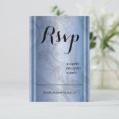 Periwinkle mit Rsvp-Karte für das Design der Spitz RSVP Karte (Stehend Vorderseite)