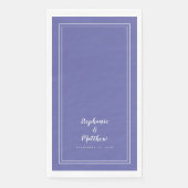 Periwinkle Modern Wedding Dinner Serviette (Vorderseite)