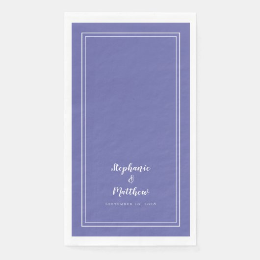 Periwinkle Modern Wedding Dinner Serviette (Vorderseite)