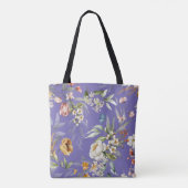 Periwinkle Monogram Fine Art Florals Shoulding Tas Tasche (Rückseite)