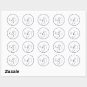 Periwinkle Monogram Stickers (Blatt)