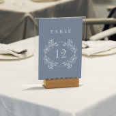 Periwinkle Monogram Wedding Tischnummer