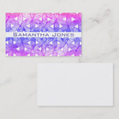 Periwinkle Mosaik-Blume des Lebens Visitenkarte (Vorne/Hinten)