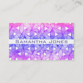 Periwinkle Mosaik-Blume des Lebens Visitenkarte