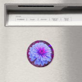 Periwinkle n Pink Zinnia Magnet (In Situ (Geschirrspüler))