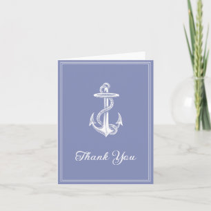 Periwinkle Nautical Anchor Danke Karte