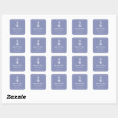 Periwinkle Nautical Anchor Save the Date Stickers (Blatt)