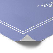 Periwinkle Nautical Anchor Wedding Poster (Ecke)