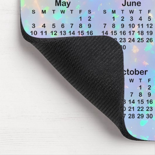 Periwinkle Opal Ombre Kalender Mousepad (Ecke)