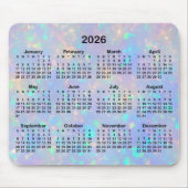 Periwinkle Opal Ombre Kalender Mousepad (Vorne)