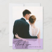 Periwinkle Opaque | Vielen Dank für die Hochzeitst Dankeskarte (Vorderseite)