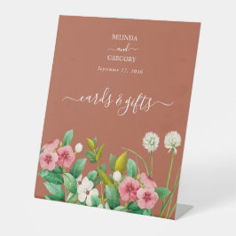 Periwinkle Orange Terracotta Cards Hochzeit Sockelschild