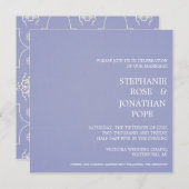 Periwinkle Pattern Hochzeitseinladung Einladung (Vorne/Hinten)