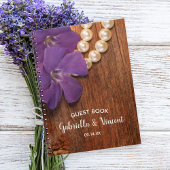 Periwinkle, Perlen und Braunwaldlandhochzeit Notizblock