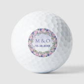 Periwinkle Pink Aquarell Gastgeschenk Hochzeit Golfball (Vorderseite)