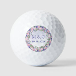 Periwinkle Pink Aquarell Gastgeschenk Hochzeit Golfball