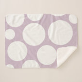 Periwinkle Polka Dot Blanket Sherpadecke (Vorderseite (Horizontal))